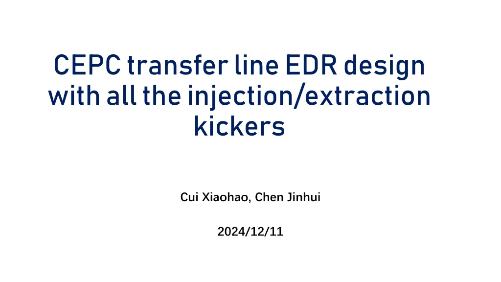 cepc transfer line edr design with