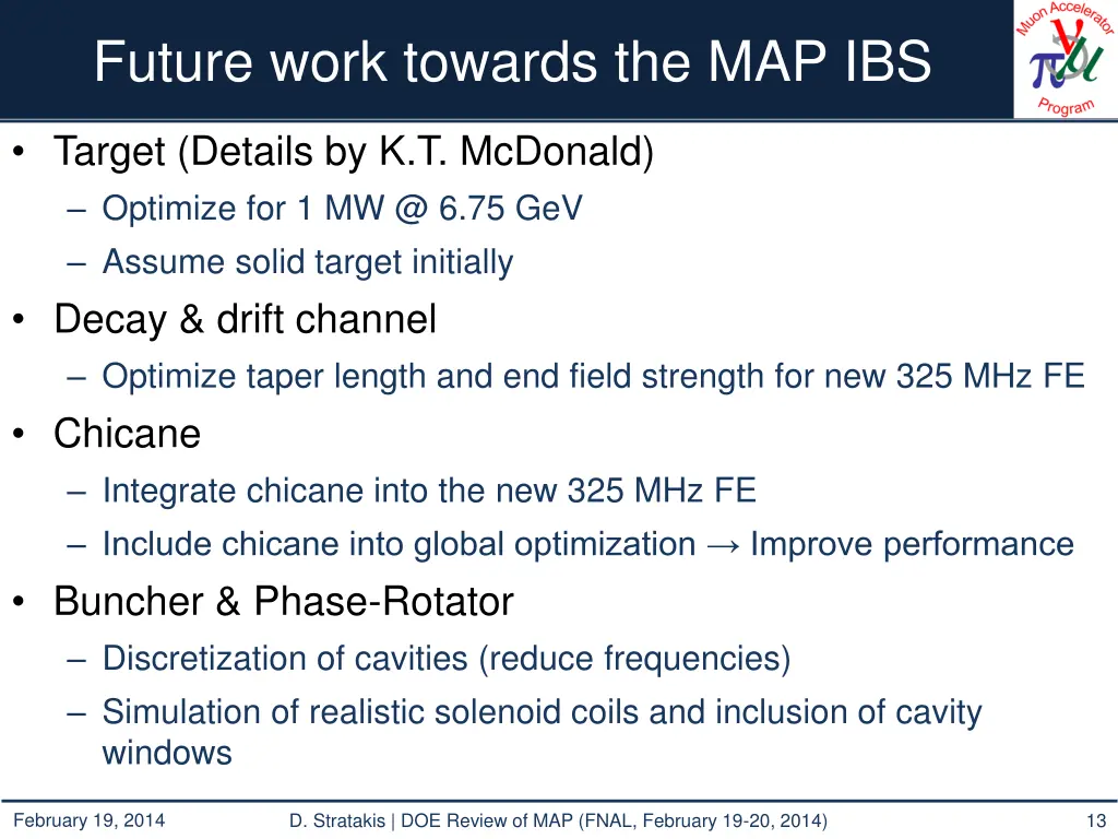 future work towards the map ibs