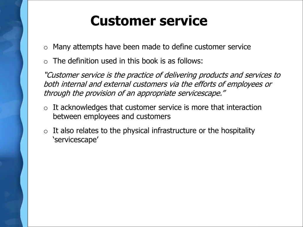 customer service