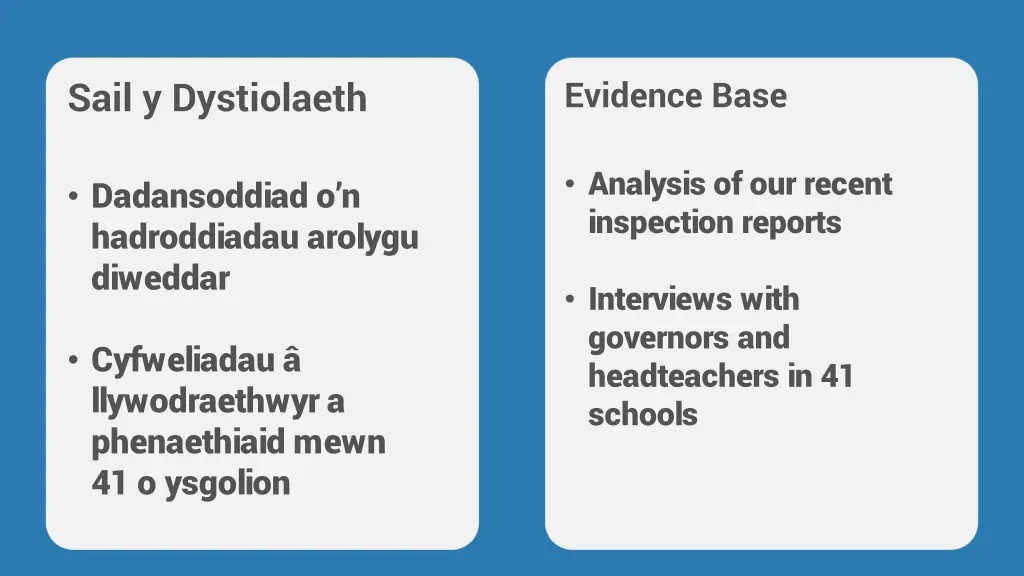 sail y dystiolaeth
