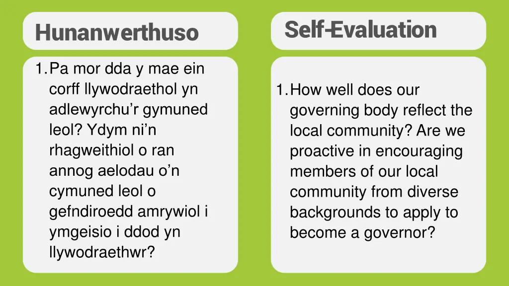 self evaluation