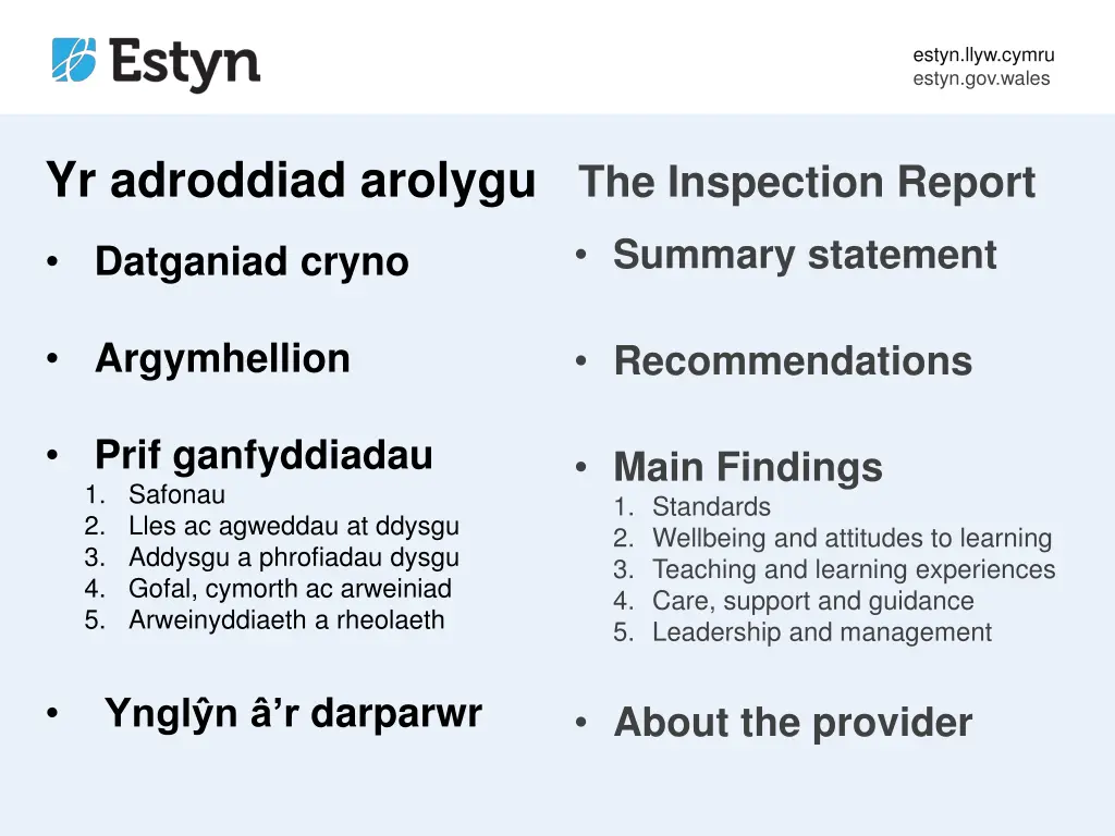 estyn llyw cymru estyn gov wales 4