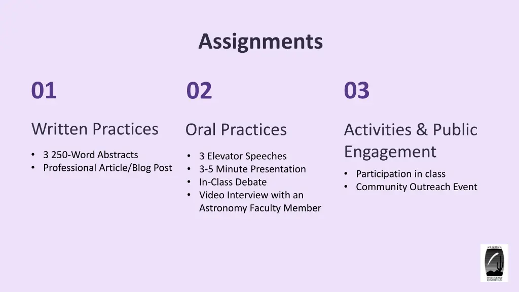 assignments