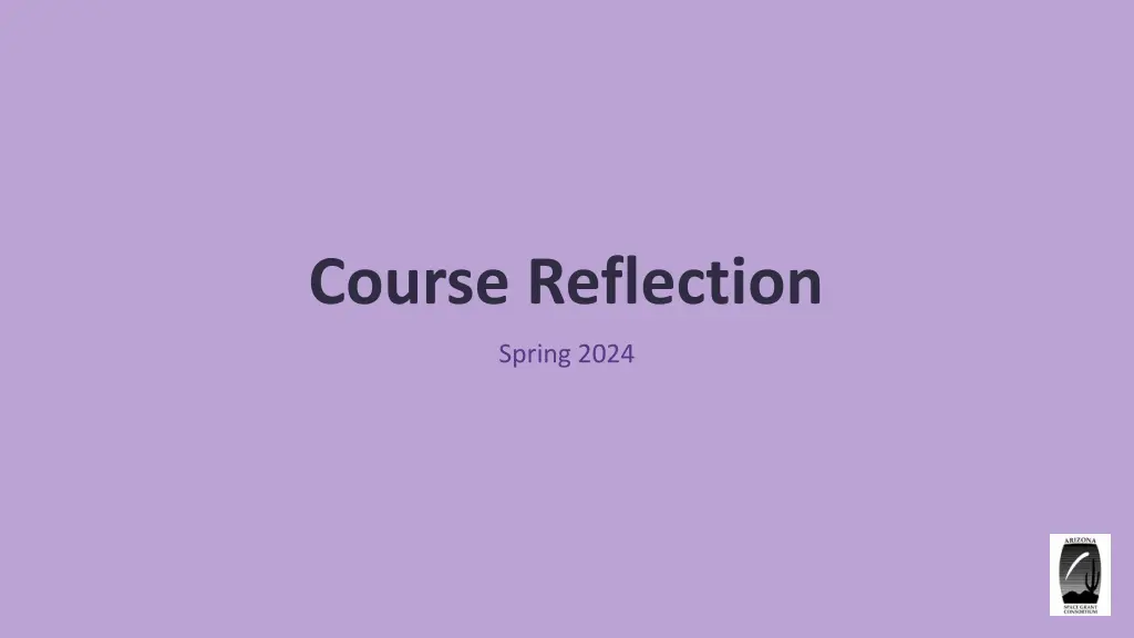 course reflection