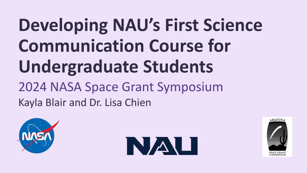 developing nau s first science communication