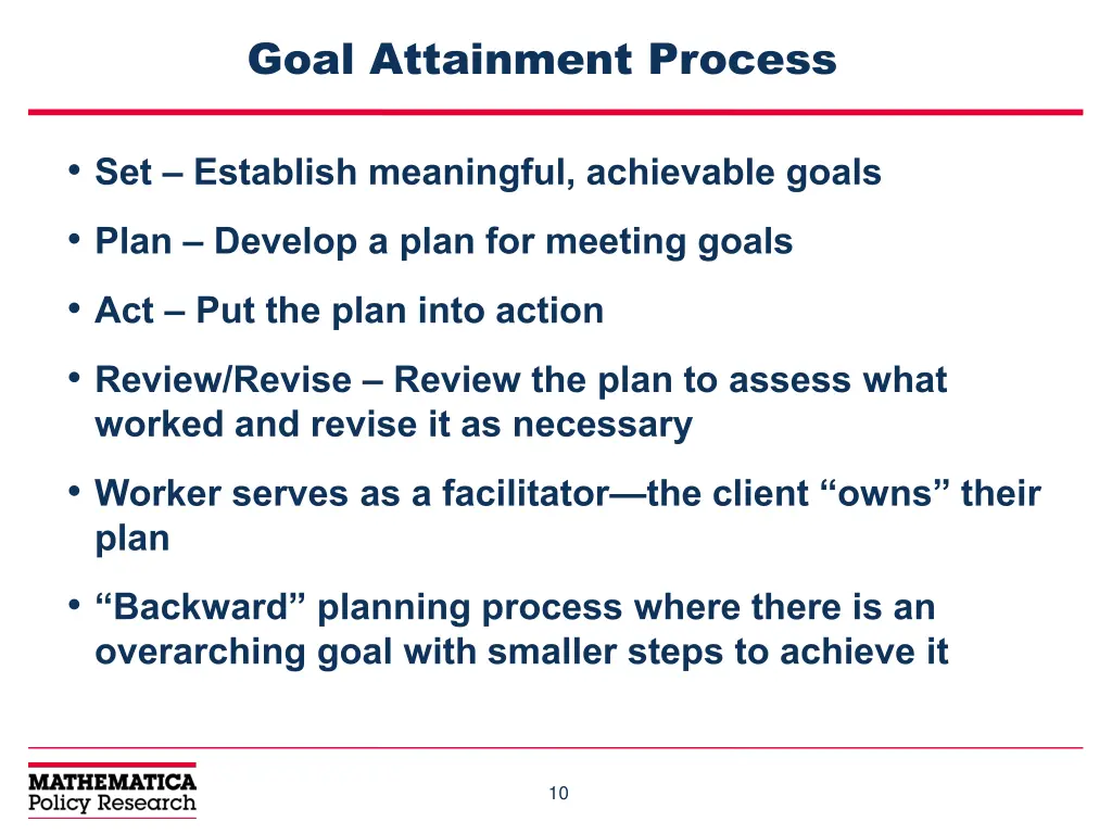 goal attainment process