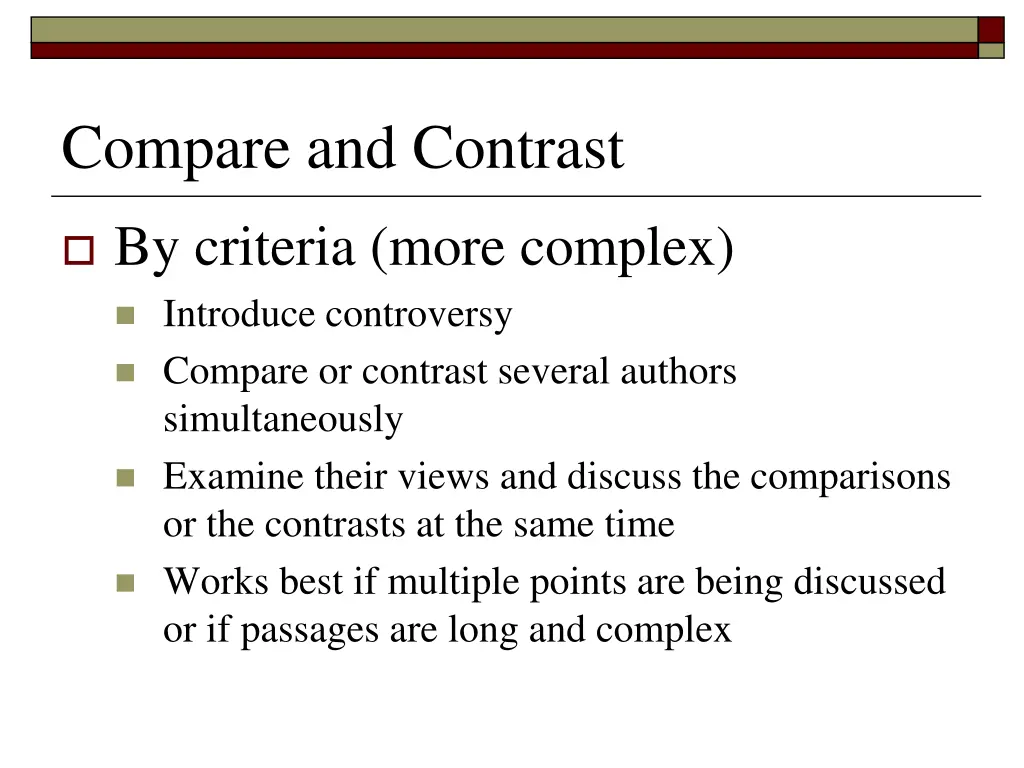 compare and contrast 1