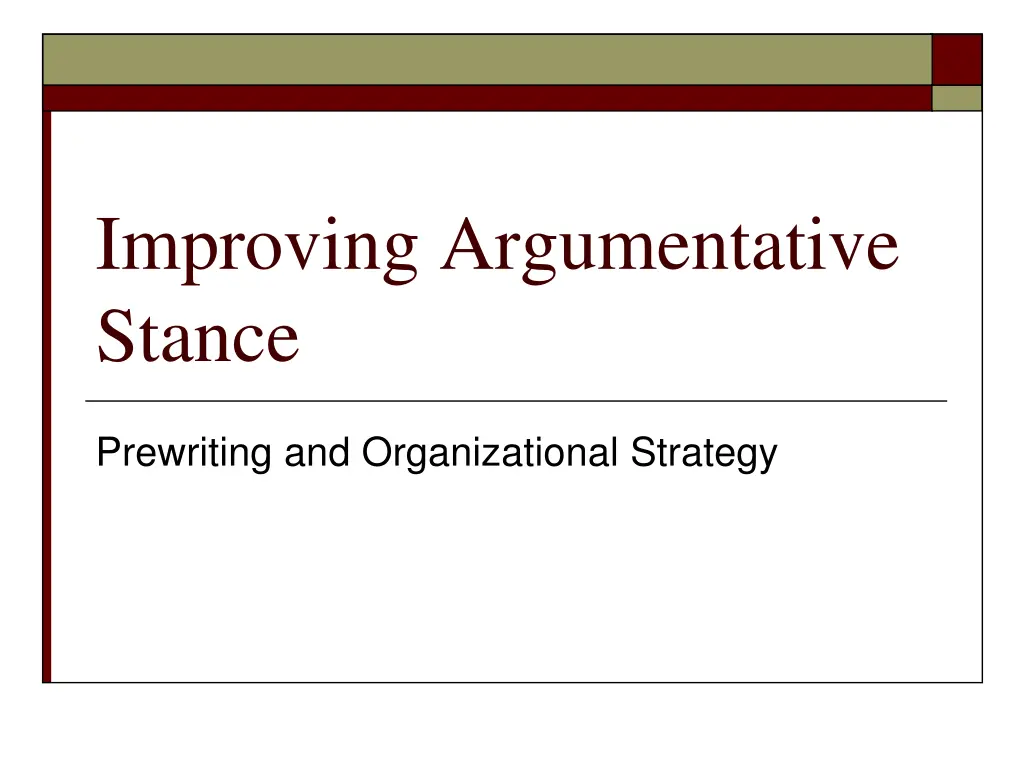 improving argumentative stance