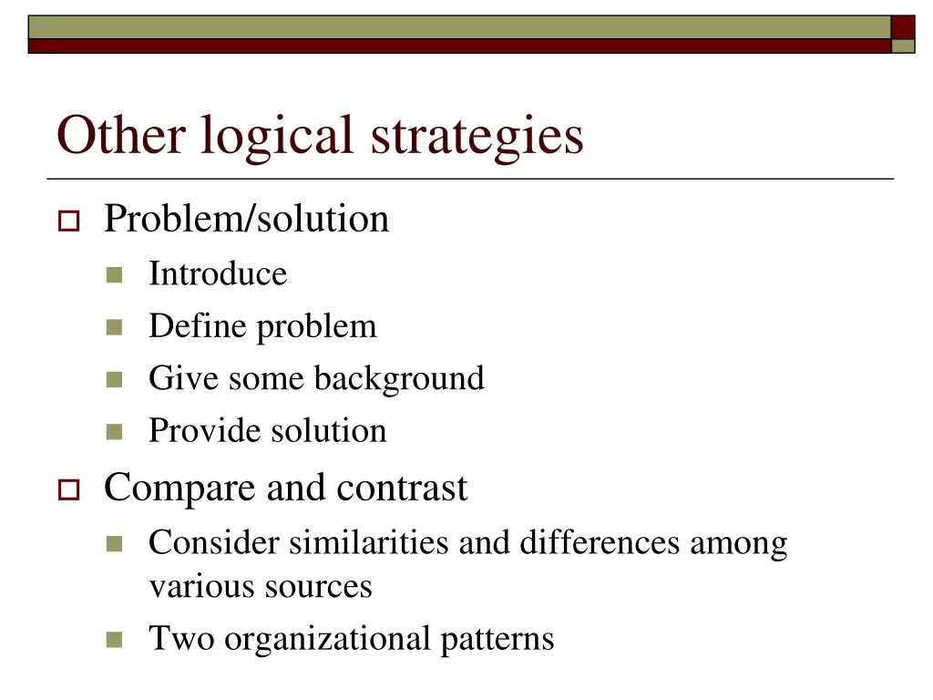 other logical strategies