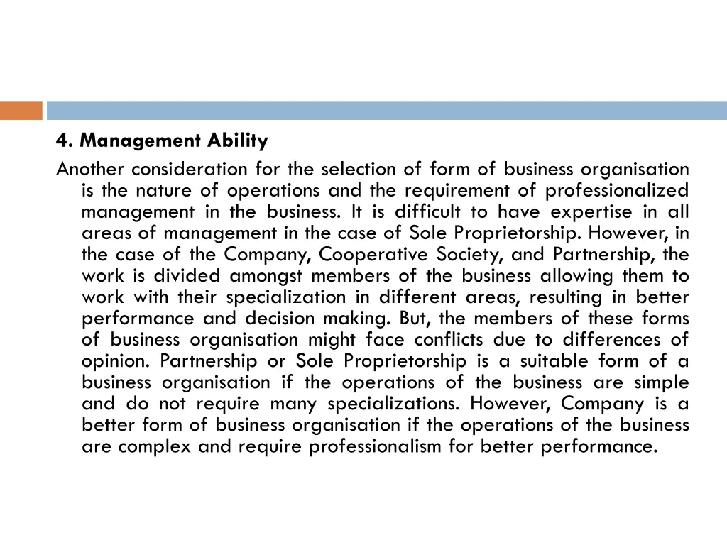 4 management ability another consideration