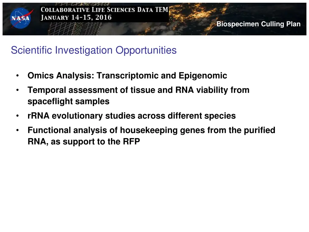 biospecimen culling plan 8