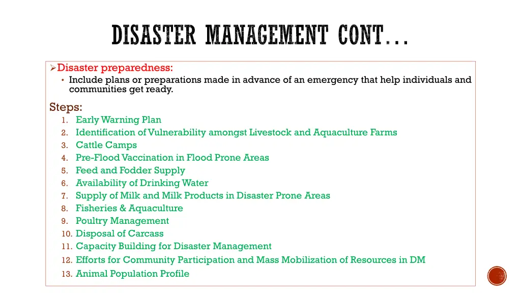 disaster management cont 1