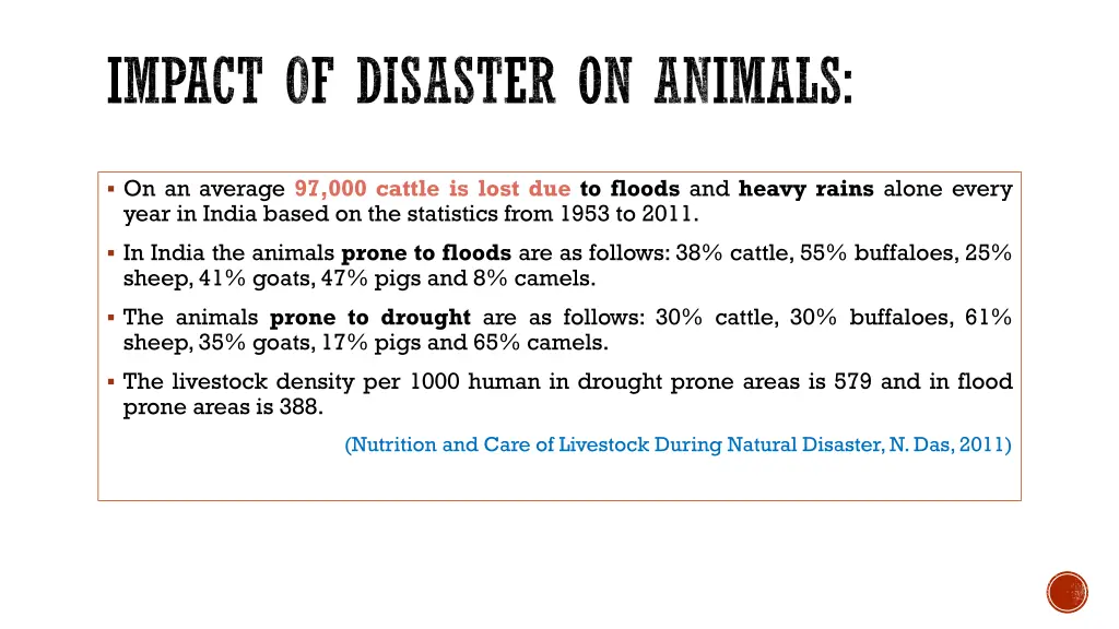impact of disaster on animals
