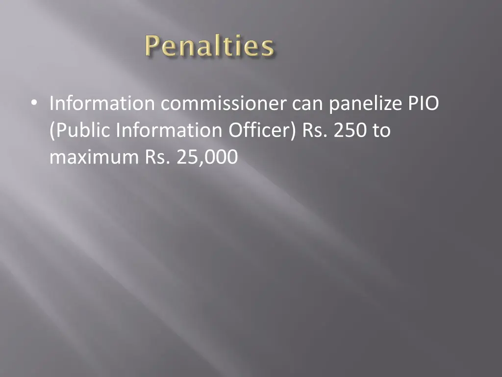information commissioner can panelize pio public