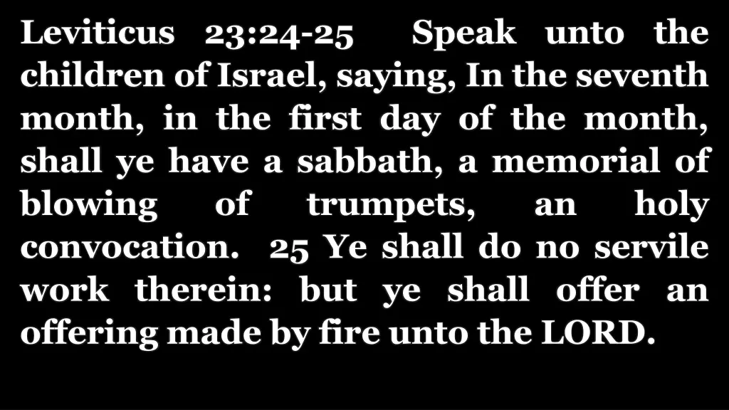 leviticus 23 24 25 speak unto the children 1