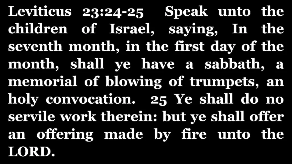 leviticus 23 24 25 speak unto the children