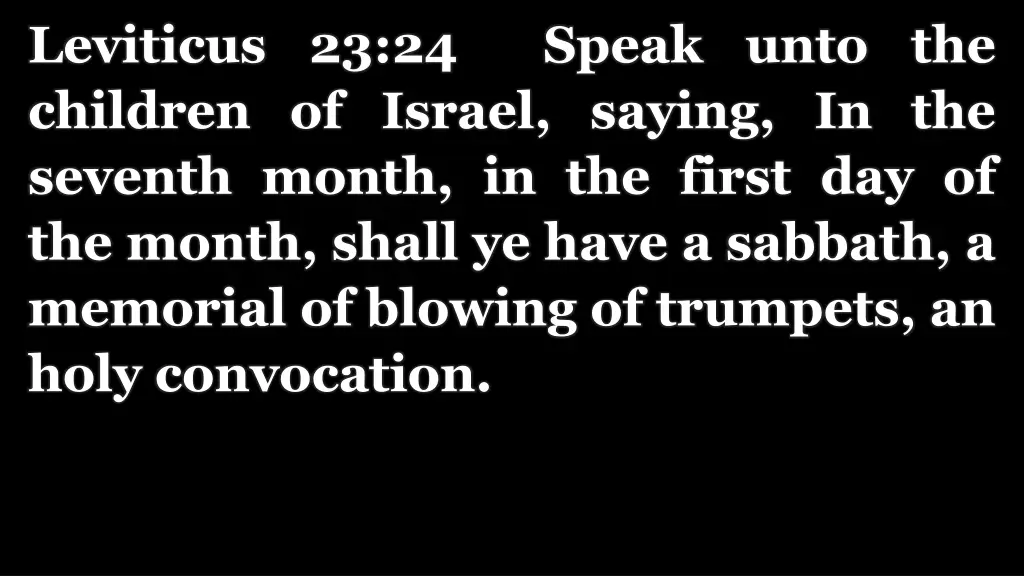 leviticus 23 24 speak unto the children of israel
