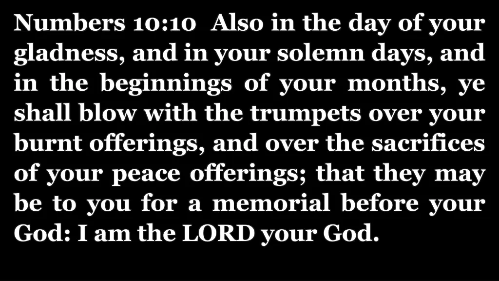 numbers 10 10 also in the day of your gladness