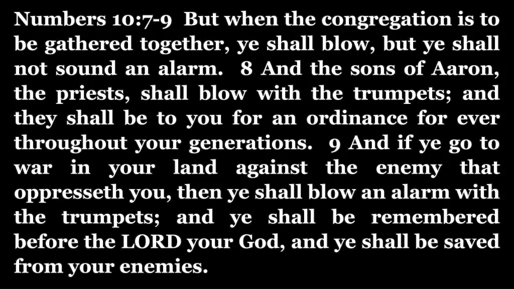 numbers 10 7 9 but when the congregation