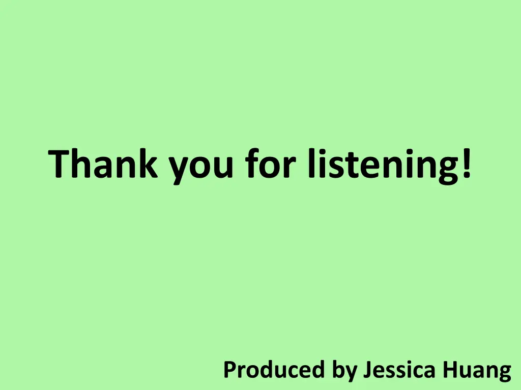 thank you for listening