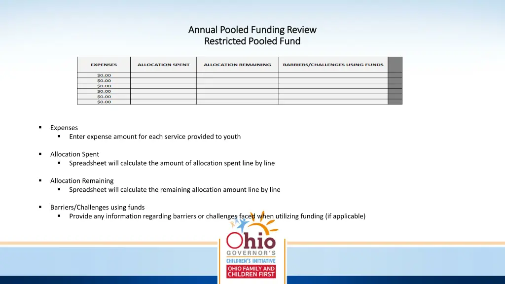 annual pooled funding review annual pooled 6