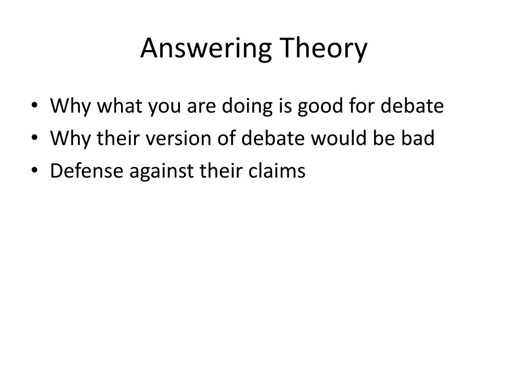 answering theory 1