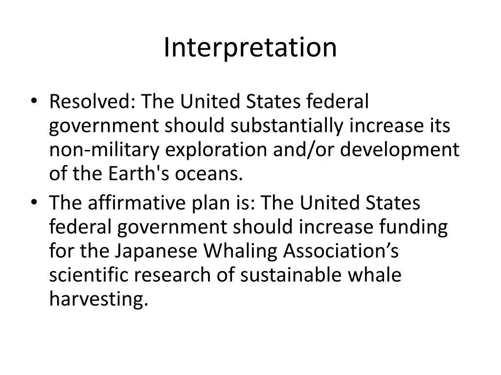 interpretation 1