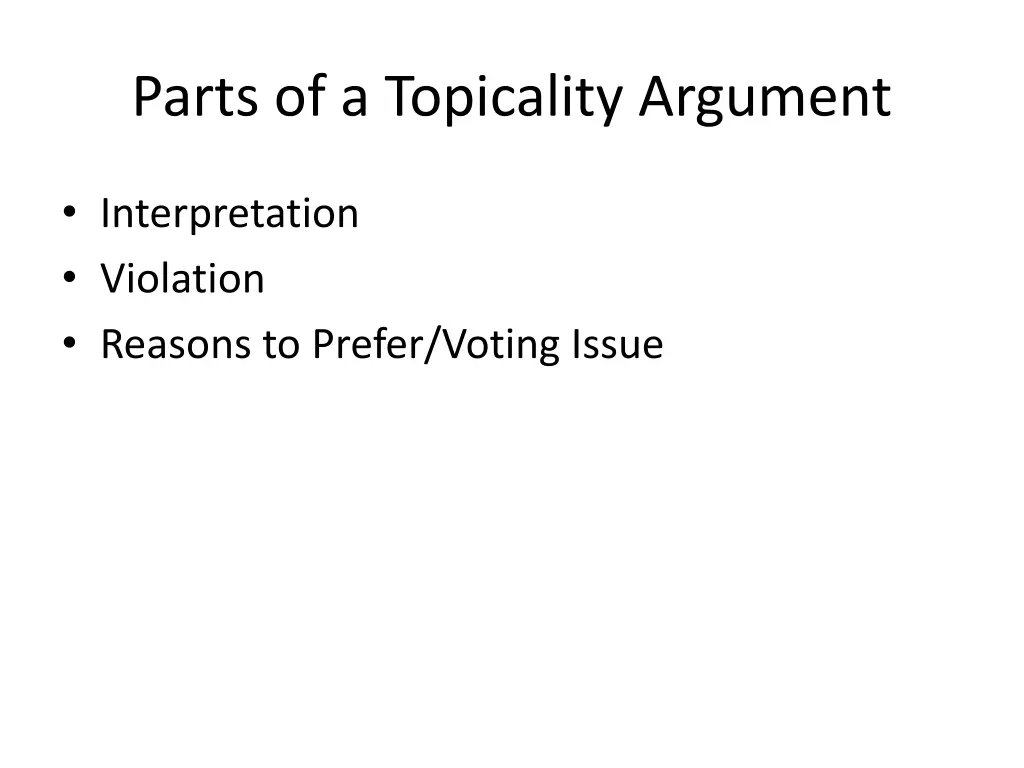 parts of a topicality argument