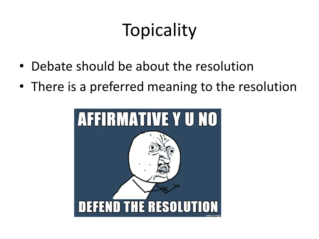 topicality
