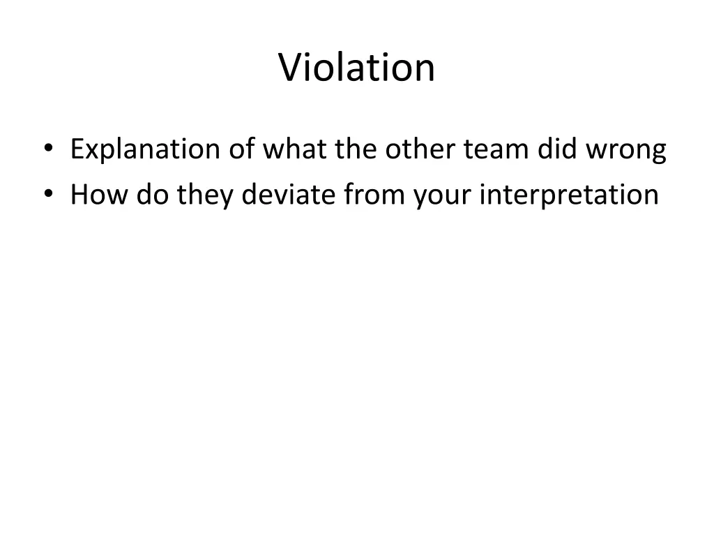 violation