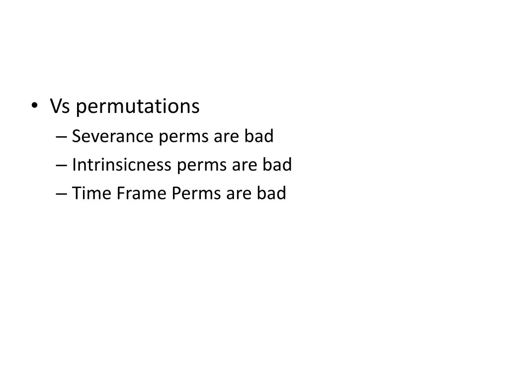 vs permutations severance perms