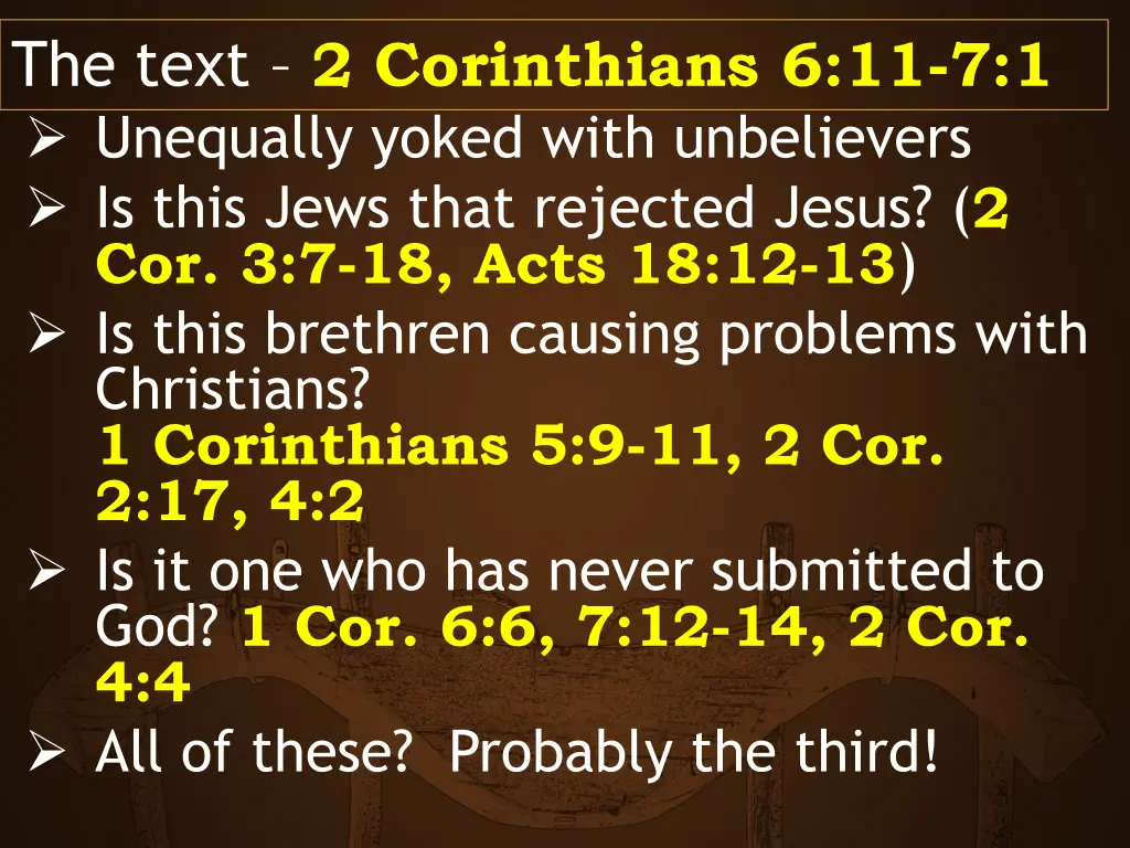 the text 2 corinthians 6 11 7 1 2
