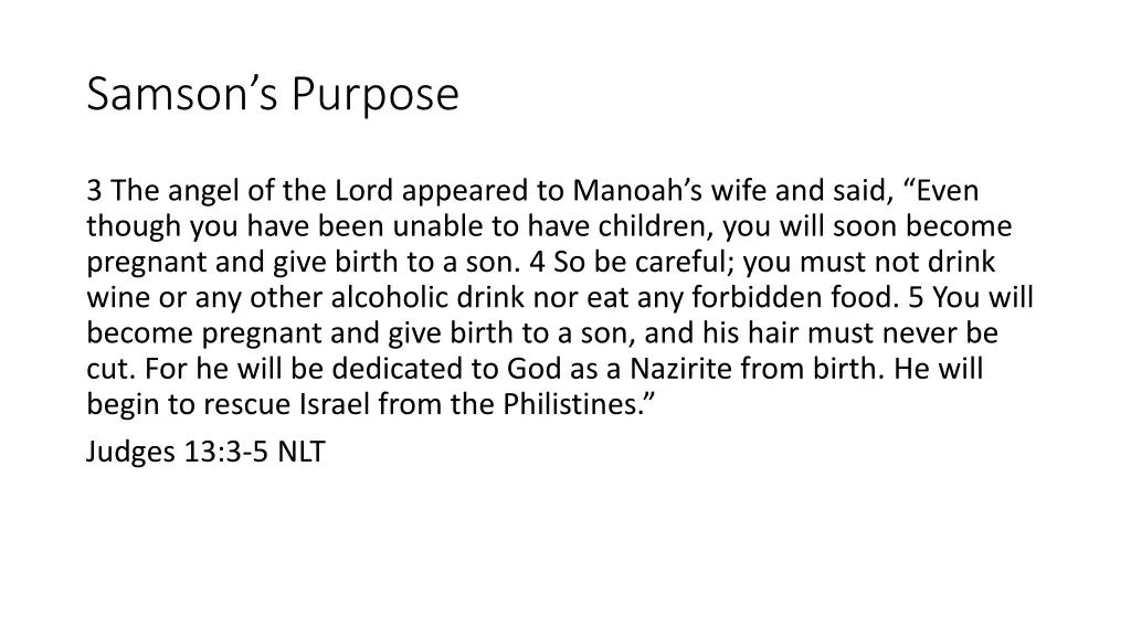 samson s purpose