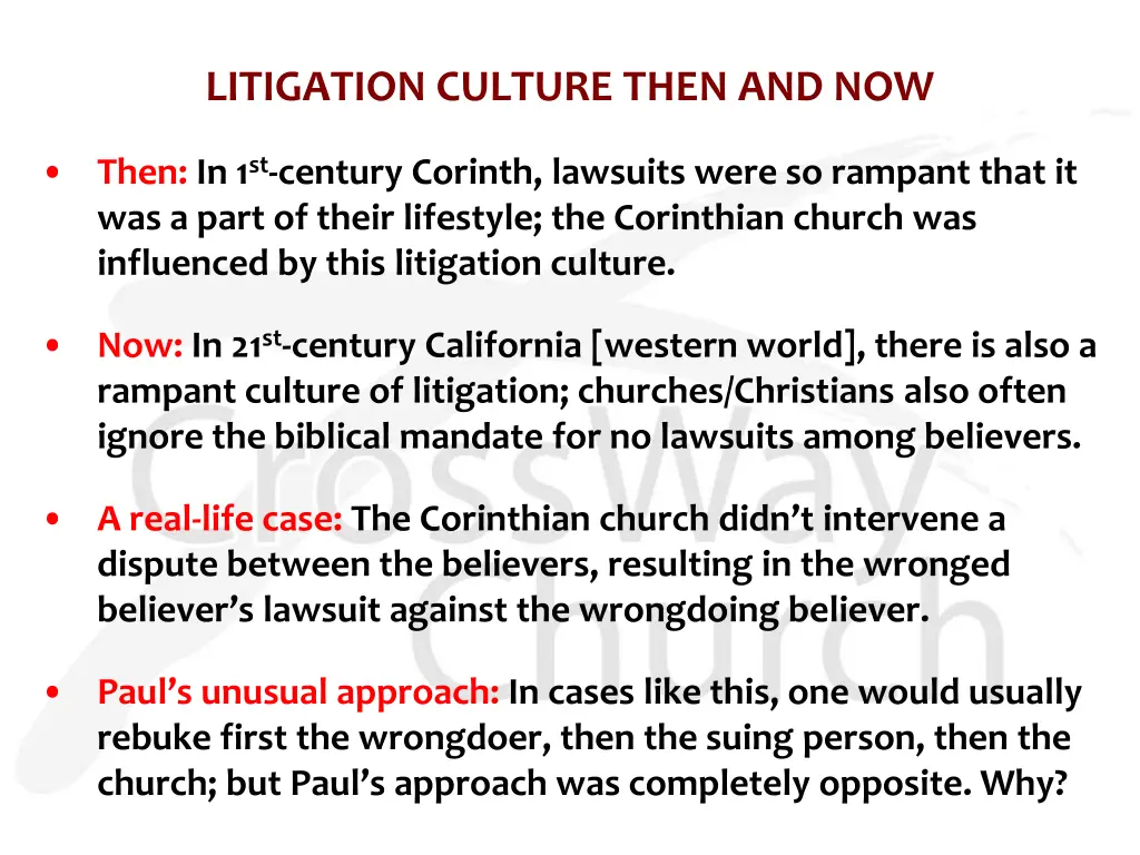 litigation culture then and now