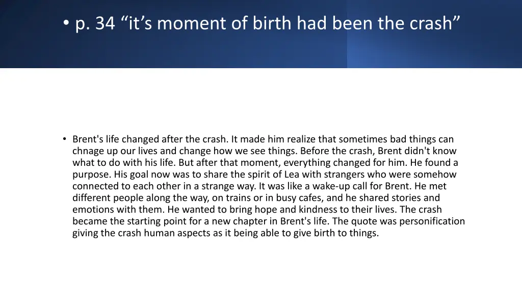p 34 it s moment of birth had been the crash