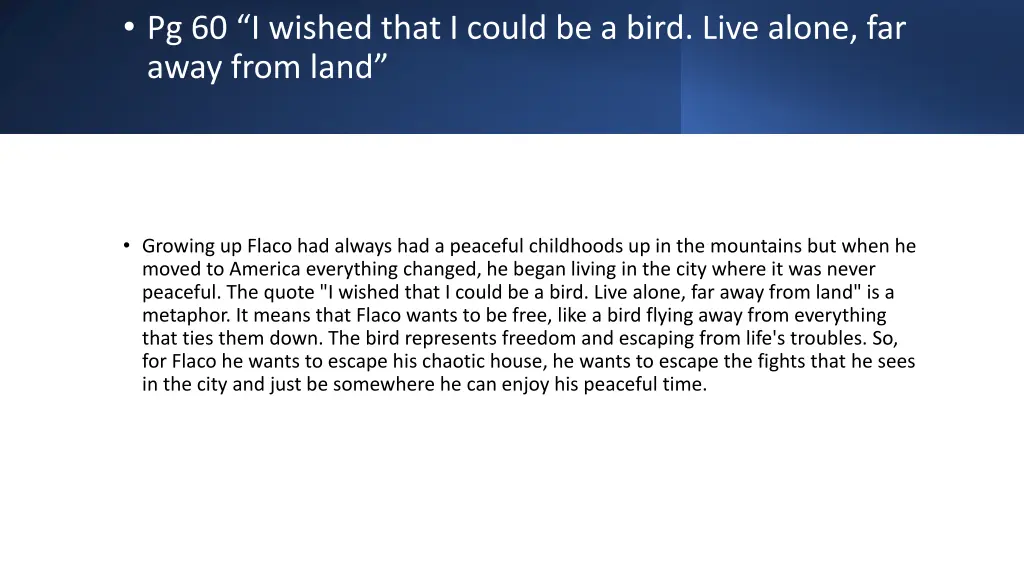 pg 60 i wished that i could be a bird live alone