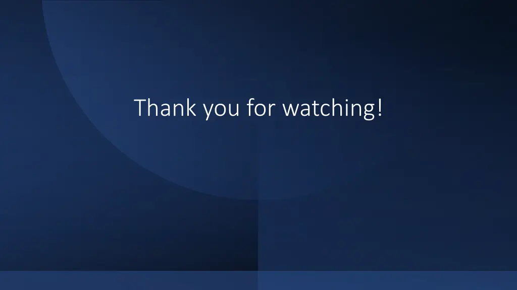 thank you for watching