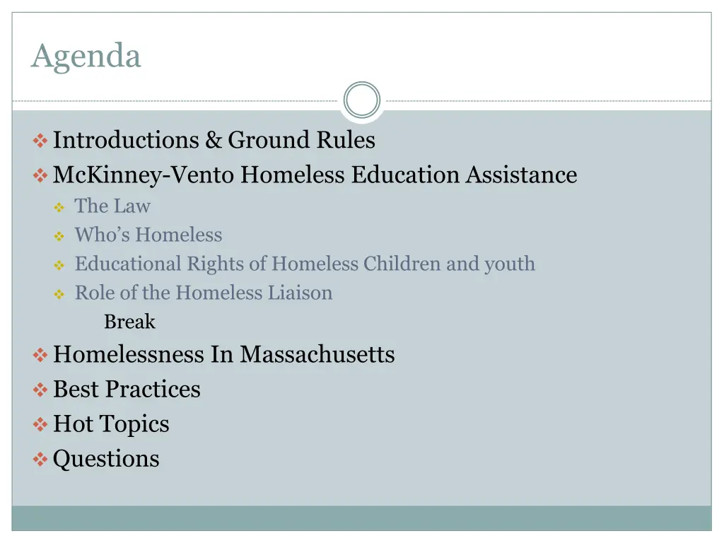 agenda