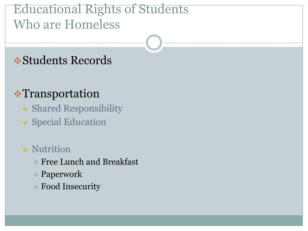 educational rights of students who are homeless 1