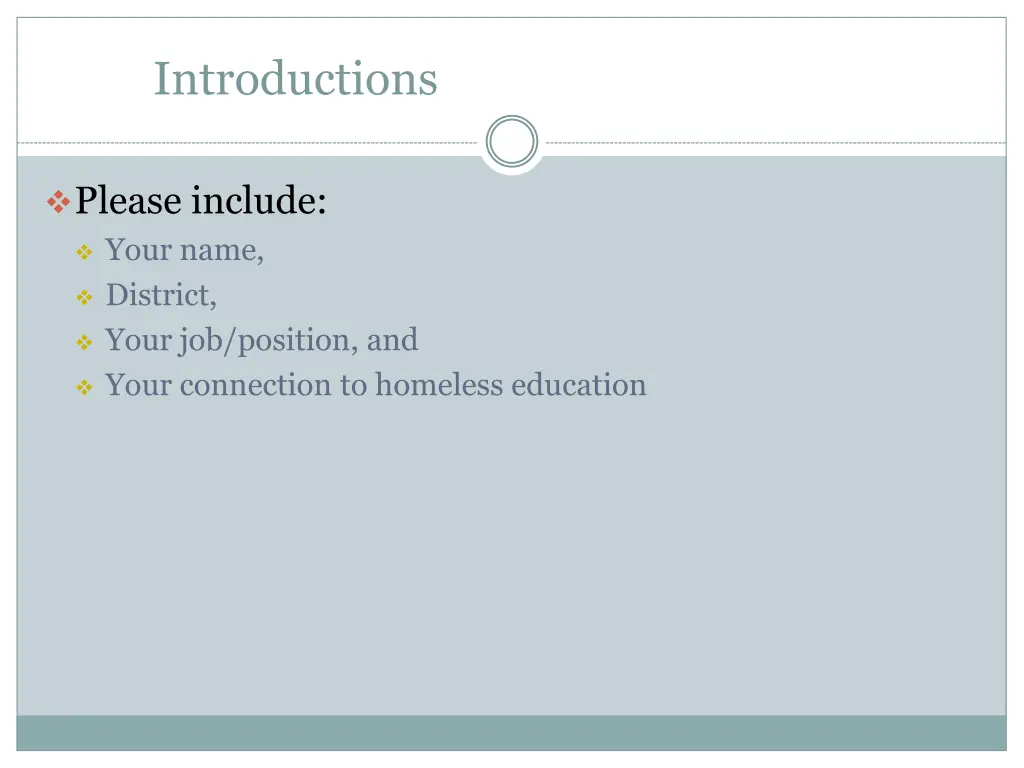 introductions