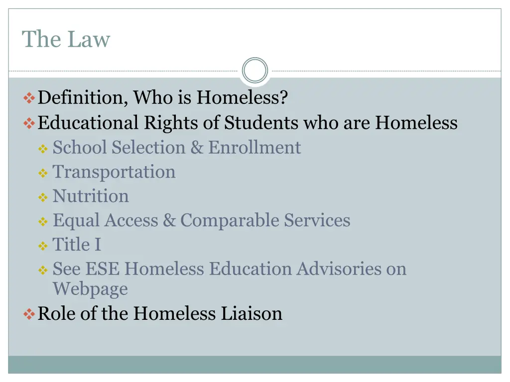 the law