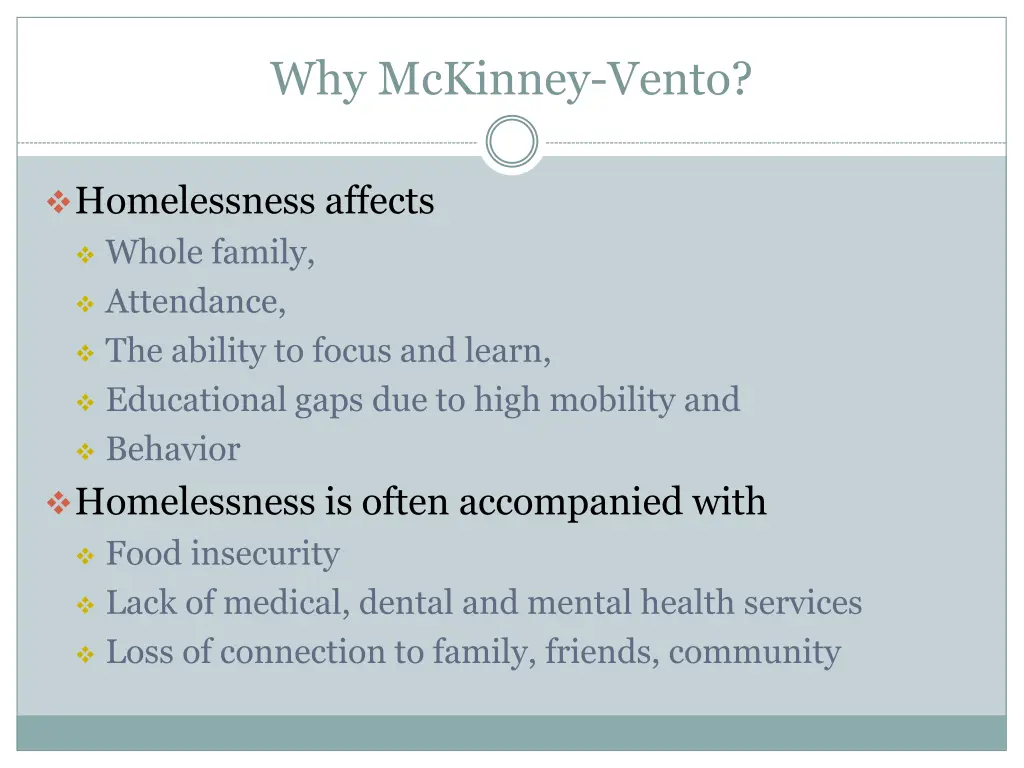 why mckinney vento
