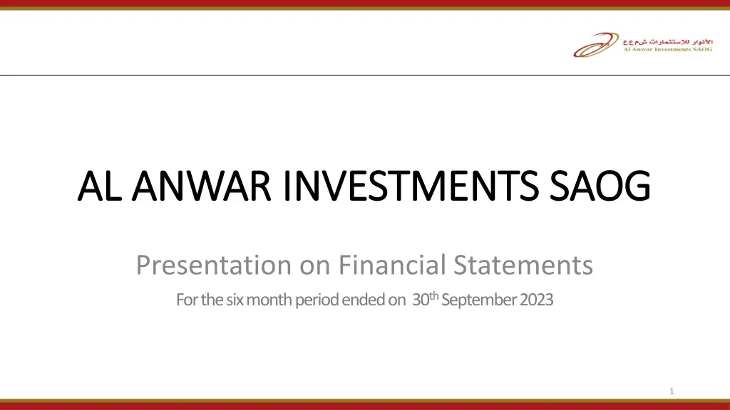 al anwar investments saog al anwar investments