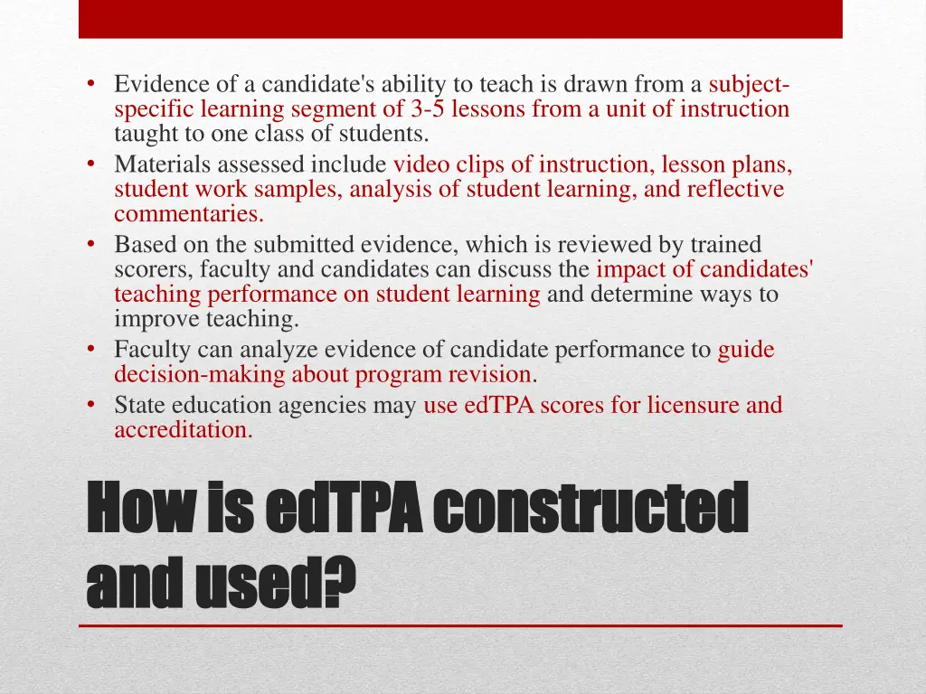 evidence of a candidate s ability to teach