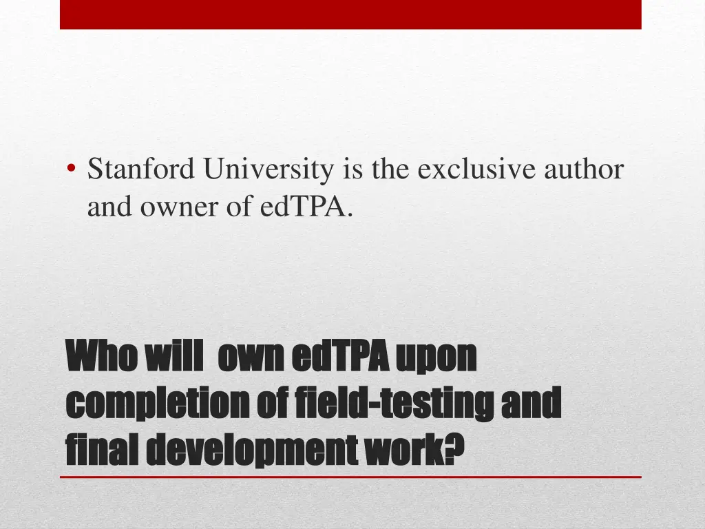 stanford university is the exclusive author
