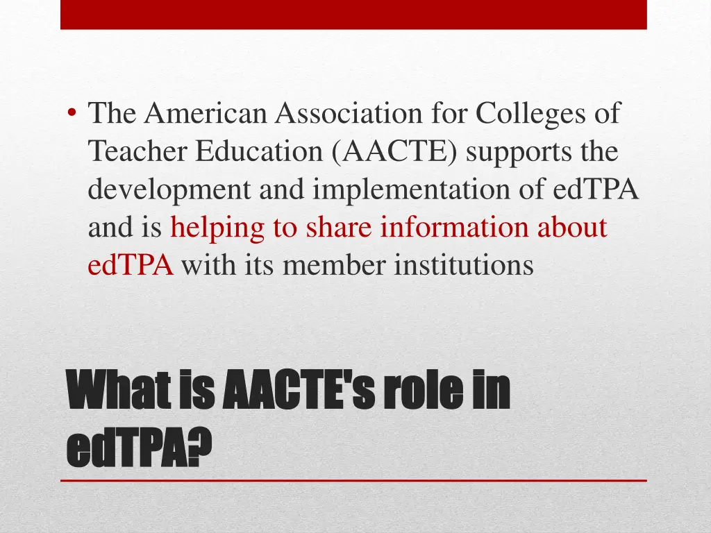 the american association for colleges of teacher
