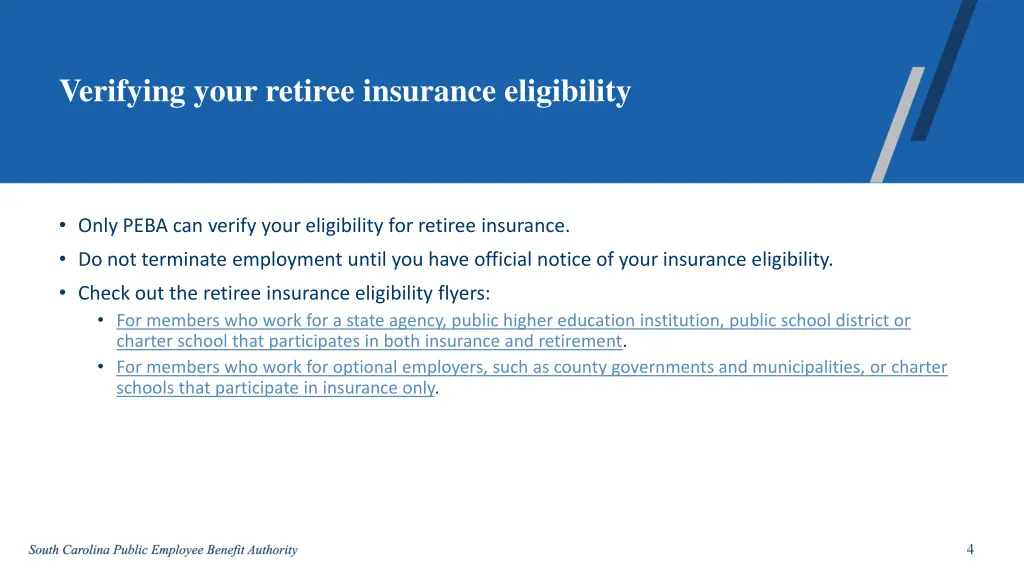 verifying your retiree insurance eligibility