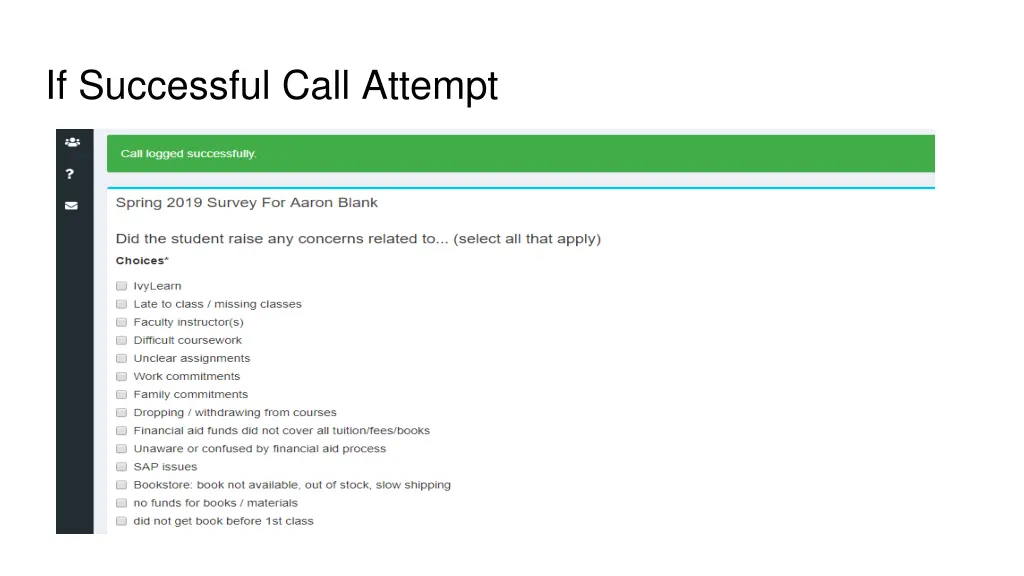 if successful call attempt