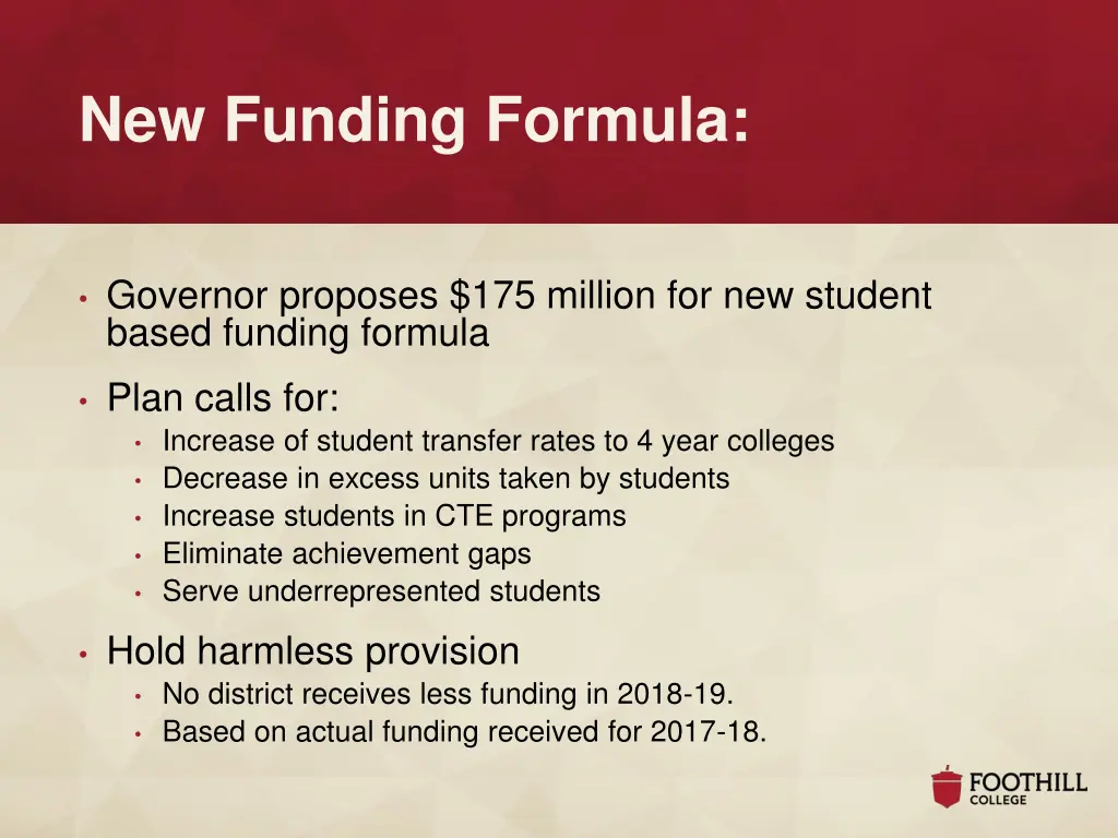 new funding formula