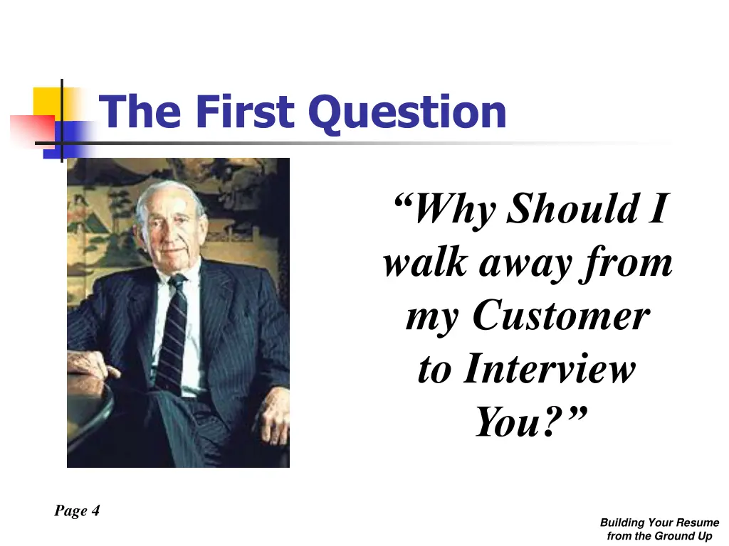 the first question
